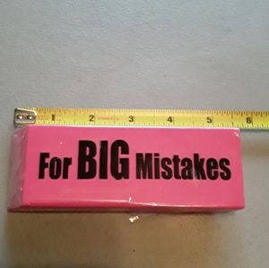 🔥FREE W/PURCH Large eraser "For big mistakes"